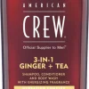 Online American Crew 3 in 1 Ginger & Tea Shampoo, Conditioner & Body Wash