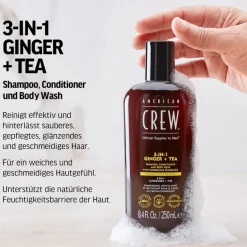 Online American Crew 3 in 1 Ginger & Tea Shampoo, Conditioner & Body Wash