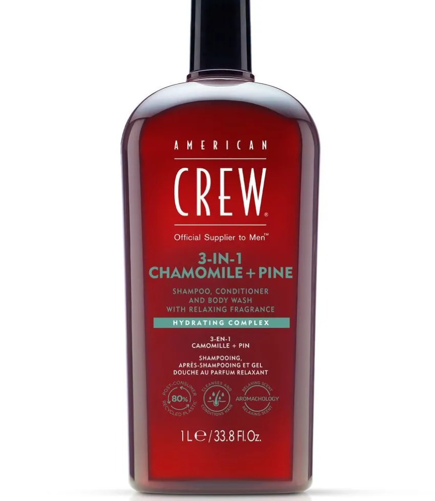 Outlet American Crew 3in1 Chamomile & Pine Shampoo, Conditioner & Body Wash