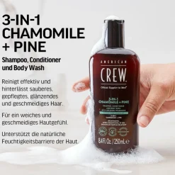 Outlet American Crew 3in1 Chamomile & Pine Shampoo, Conditioner & Body Wash