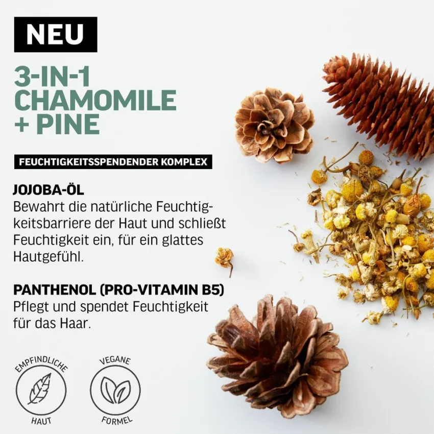 Outlet American Crew 3in1 Chamomile & Pine Shampoo, Conditioner & Body Wash