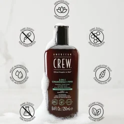Outlet American Crew 3in1 Chamomile & Pine Shampoo, Conditioner & Body Wash