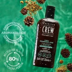 Outlet American Crew 3in1 Chamomile & Pine Shampoo, Conditioner & Body Wash