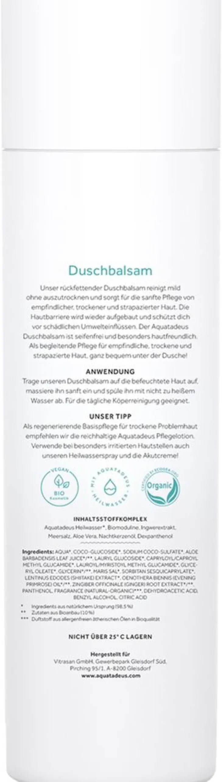 Best Aquatadeus Duschbalsam - a fresh start