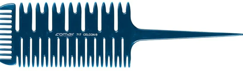 Clearance Comair Färbe und Strähnenkamm 717 Blue Profi-Line