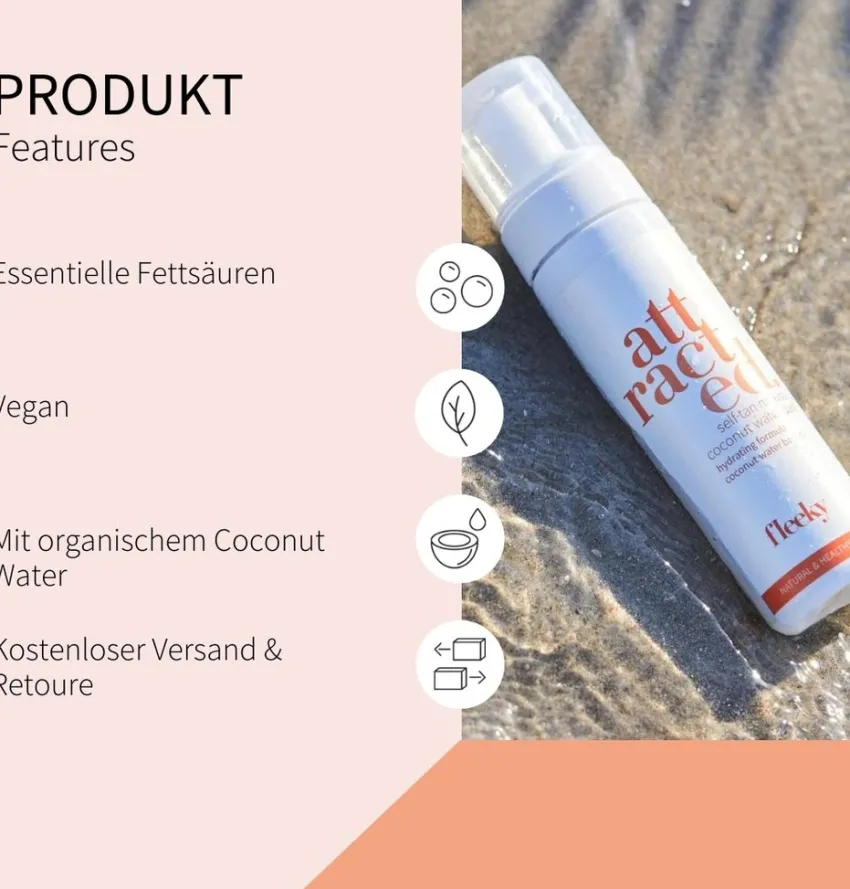 Clearance Fleeky Self Tan Mousse Coconut