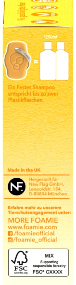 Clearance Foamie Ceramid Shampoo Bar Feste Pflege für Reparatur