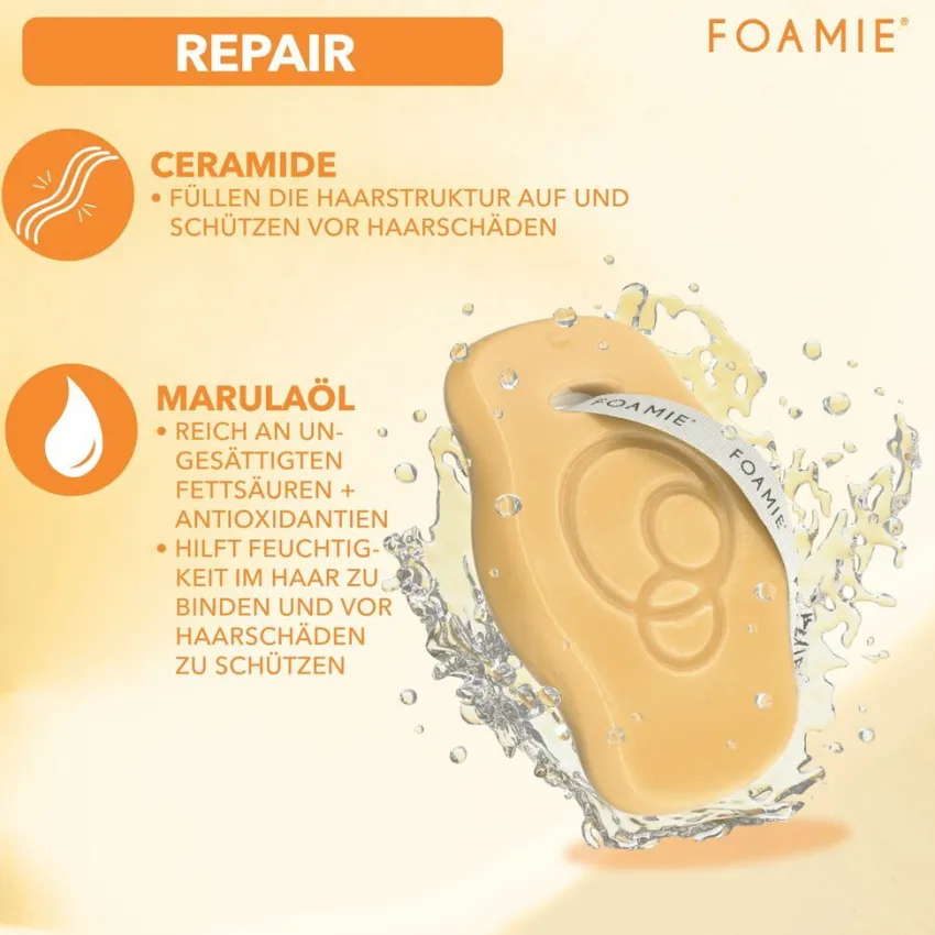 Clearance Foamie Ceramid Shampoo Bar Feste Pflege für Reparatur