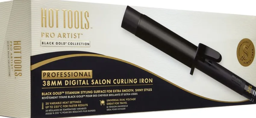 Fashion Hot Tools Professional Black Gold Digital Salon Lockenstab
