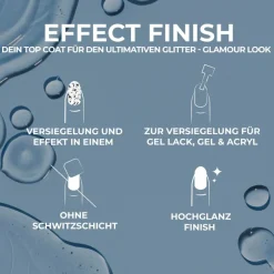 New Juliana Nails Gel Lack Effect Finish Silver Flakes
