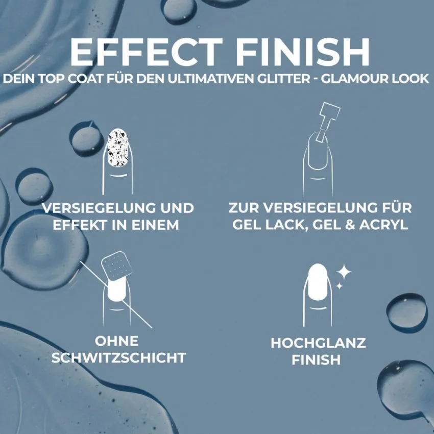 New Juliana Nails Gel Lack Effect Finish Silver Flakes