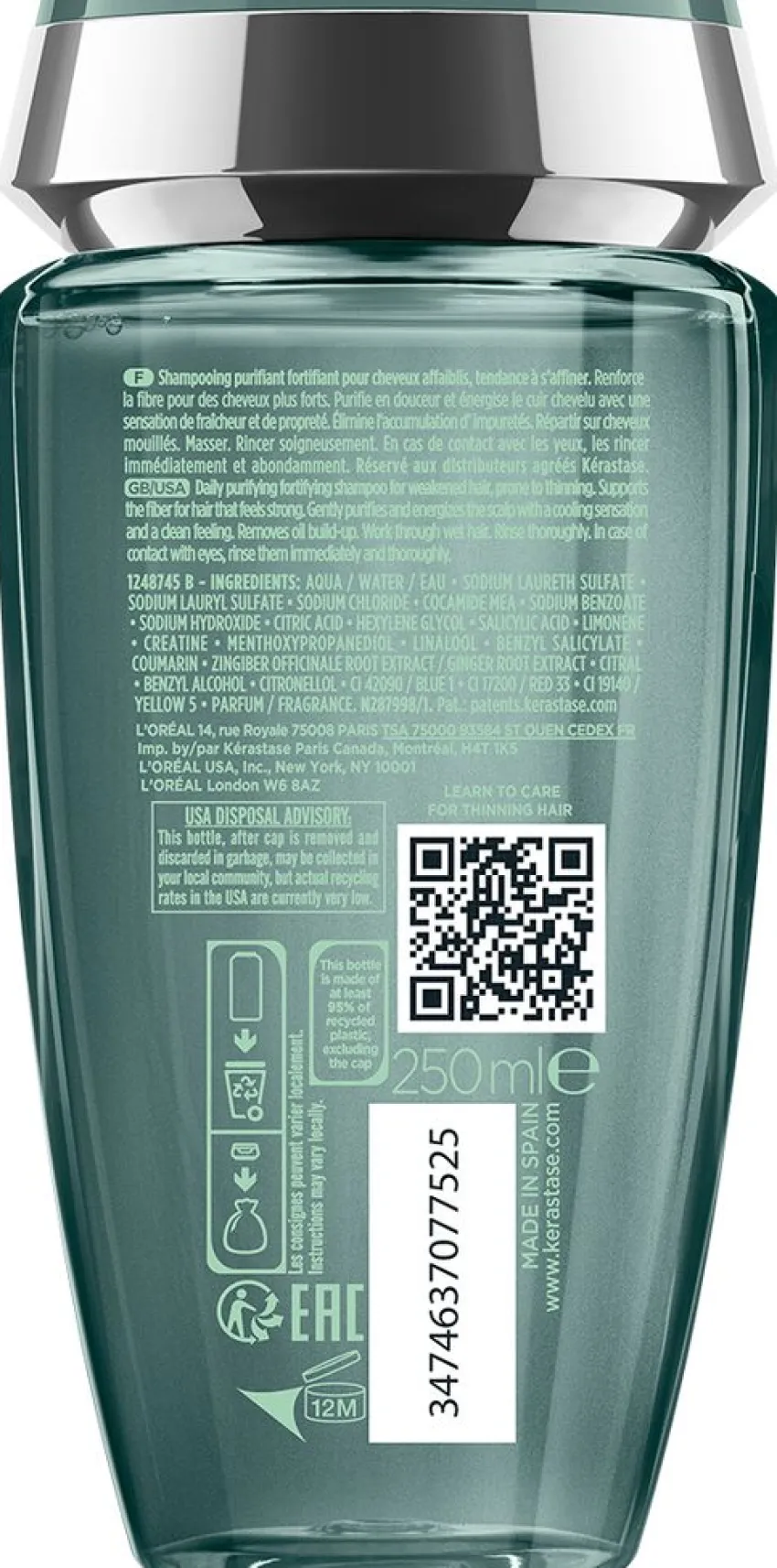 New Kérastase Homme Genesis Bain de Force Quotidien