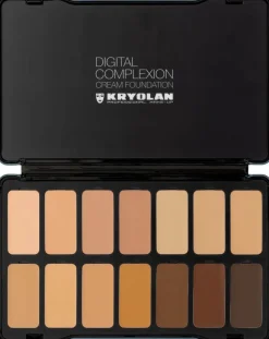 Clearance Kryolan Professional Make-Up Kryolan Digital Complexion Cream Foundation Palette 14 Farben