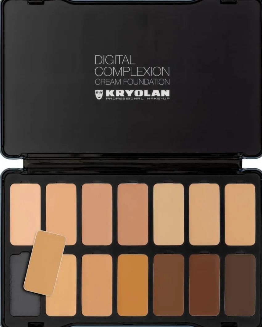 Clearance Kryolan Professional Make-Up Kryolan Digital Complexion Cream Foundation Palette 14 Farben