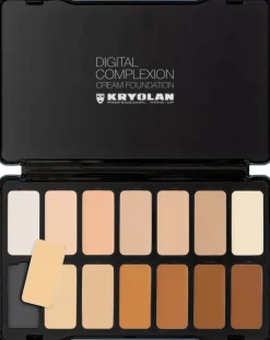 Clearance Kryolan Professional Make-Up Kryolan Digital Complexion Cream Foundation Palette 14 Farben