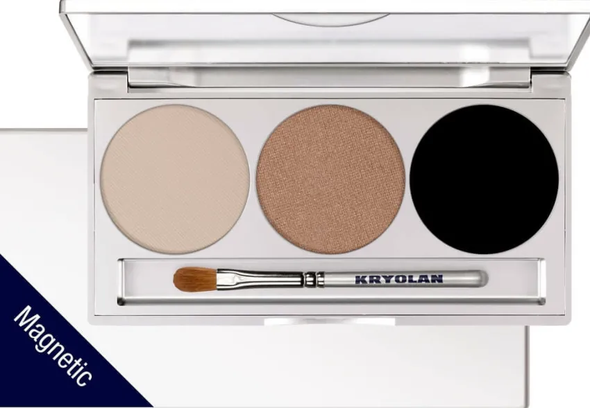 New Kryolan Professional Make-Up Kryolan Eye Shadow Palette - Smokey Collection Trio Set magnetisch