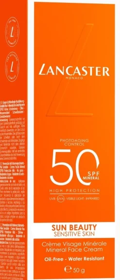 Best Lancaster Sun Beauty Mineral Face Cream SPF 50