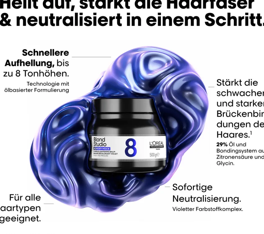 Hot L'Oréal Professionnel Paris L'Oréal Professionnel Blond Studio 8 Purple Lightening Balm