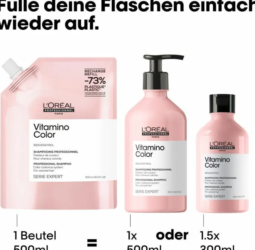 New L'Oréal Professionnel Paris L'Oréal Série Expert Vitamino Color Refill Shampoo 500ml