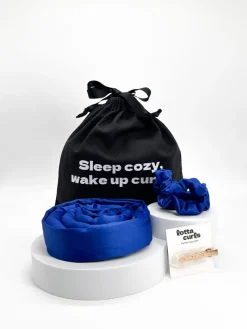 New Lotta Curls Lockenband Satin Cotton Blue