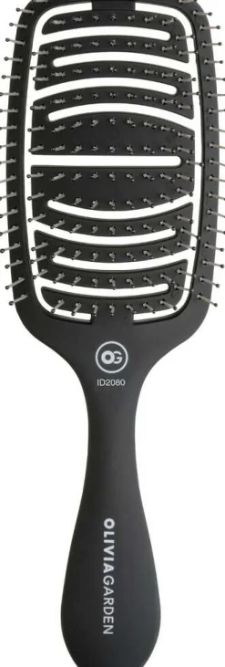 Sale Olivia Garden Essential Care Flex Thick Hair Bristles Matt Black