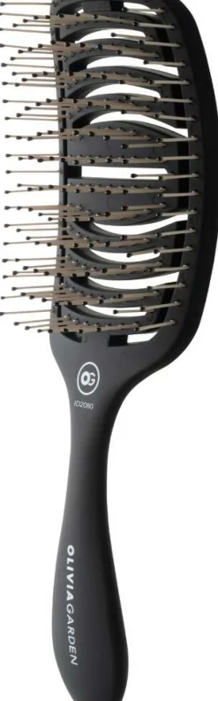Sale Olivia Garden Essential Care Flex Thick Hair Bristles Matt Black