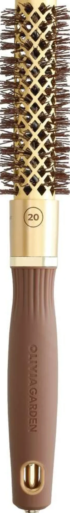 Outlet Olivia Garden Expert Blowout Shine mit gewellten Borsten Gold & Braun