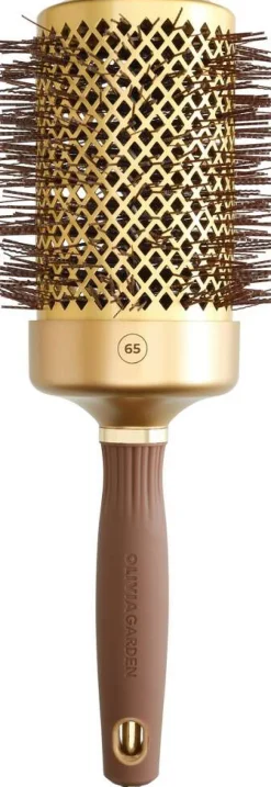 Outlet Olivia Garden Expert Blowout Shine mit gewellten Borsten Gold & Braun