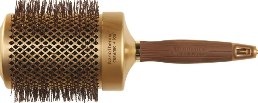 Outlet Olivia Garden Expert Blowout Shine mit gewellten Borsten Gold & Braun