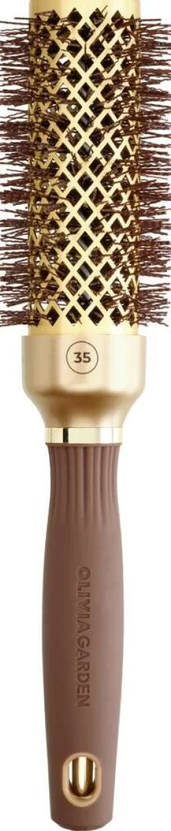 Outlet Olivia Garden Expert Blowout Shine mit gewellten Borsten Gold & Braun