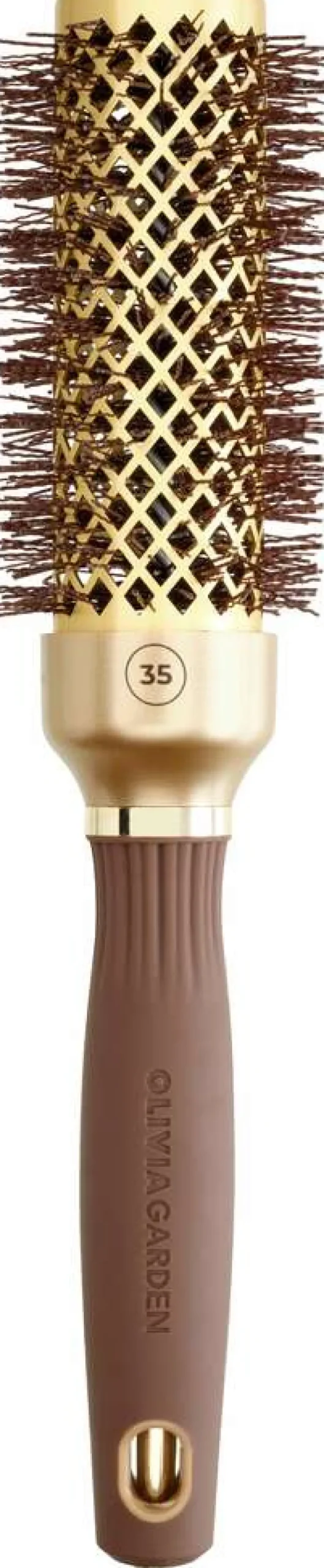 Outlet Olivia Garden Expert Blowout Shine mit gewellten Borsten Gold & Braun