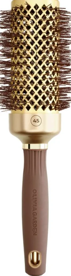 Outlet Olivia Garden Expert Blowout Shine mit gewellten Borsten Gold & Braun