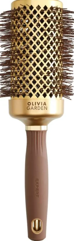 Outlet Olivia Garden Expert Blowout Shine mit gewellten Borsten Gold & Braun
