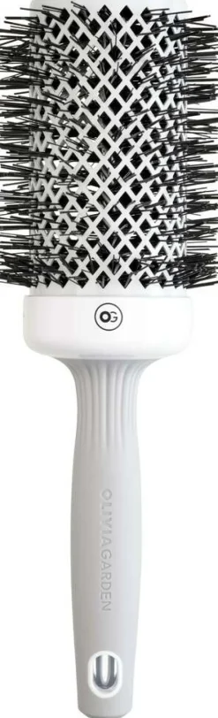Outlet Olivia Garden Expert Blowout Shine Rundbürste Weiß & Grau