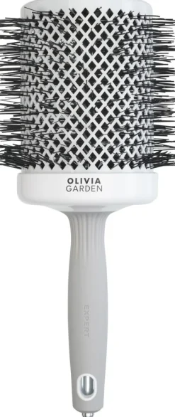 Outlet Olivia Garden Expert Blowout Shine Rundbürste Weiß & Grau