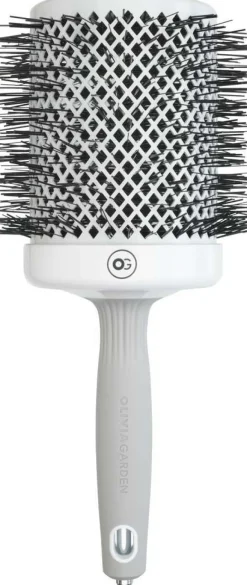 Outlet Olivia Garden Expert Blowout Shine Rundbürste Weiß & Grau