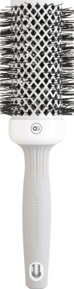 Outlet Olivia Garden Expert Blowout Shine Rundbürste Weiß & Grau