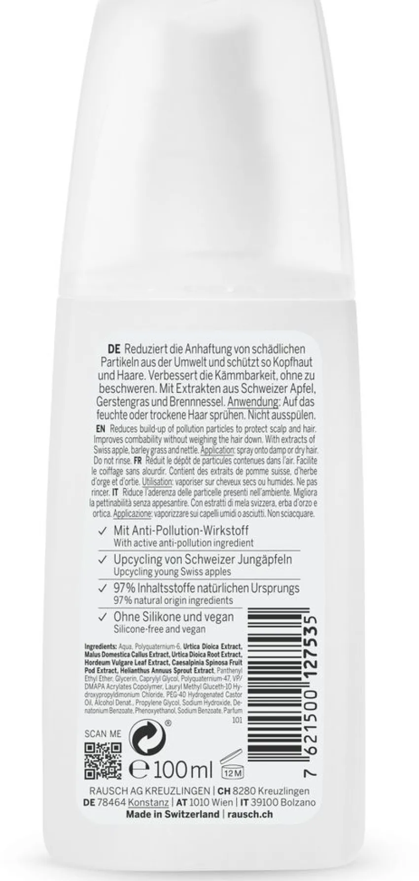 Outlet Rausch Anti-Pollution-Spray mit Schweizer Apfel