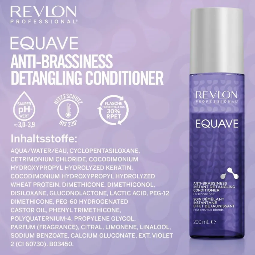 Outlet Revlon Professional Equave Anti-Brassiness Instant Detangling Conditioner für blondes Haar