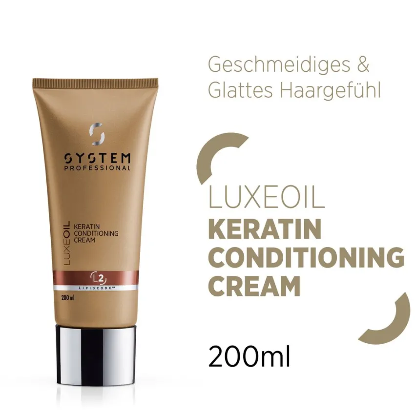 New System Professional Lipid Code LuxeOil Keratin Conditioning Cream